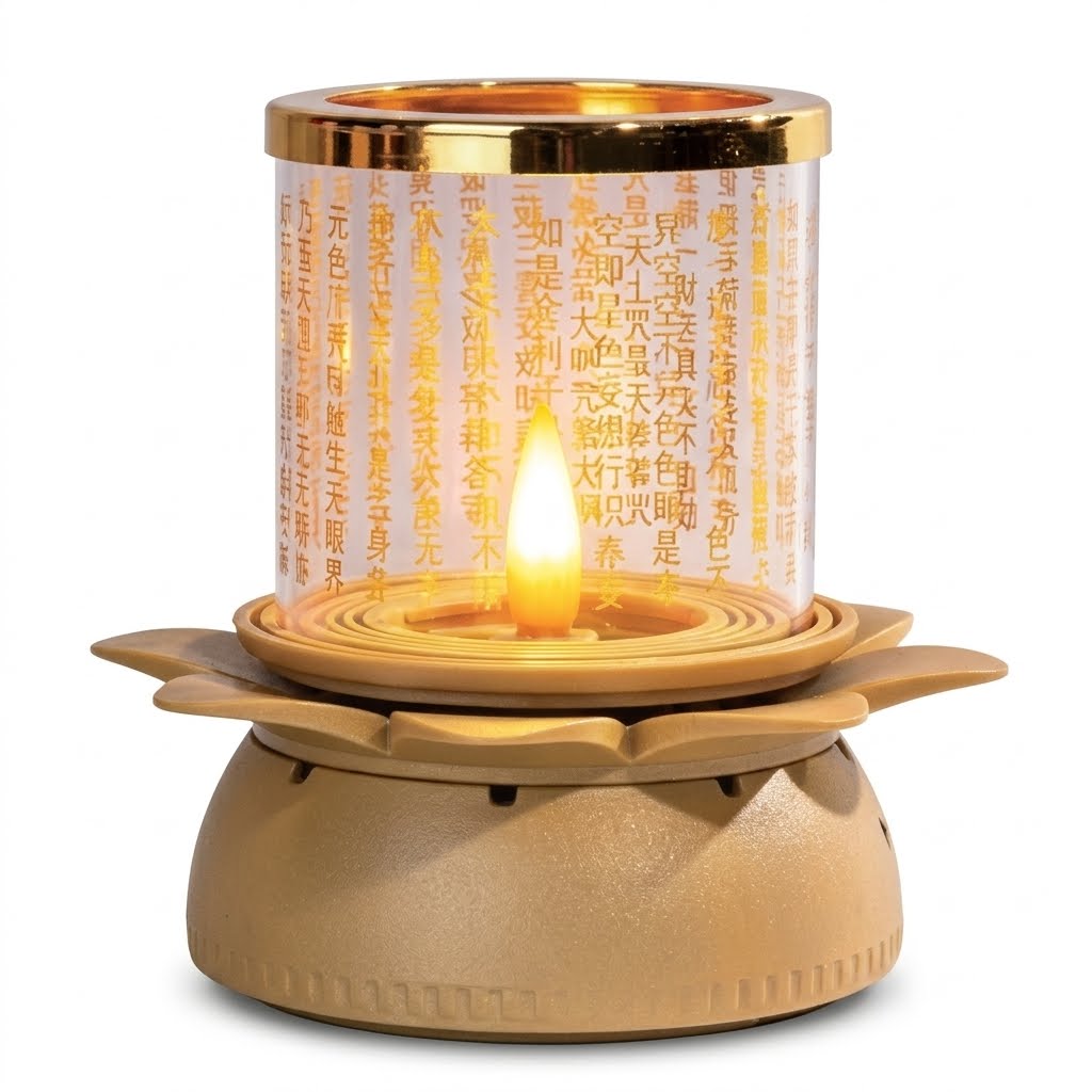 Single Lotus Rotating Sutra Lamp