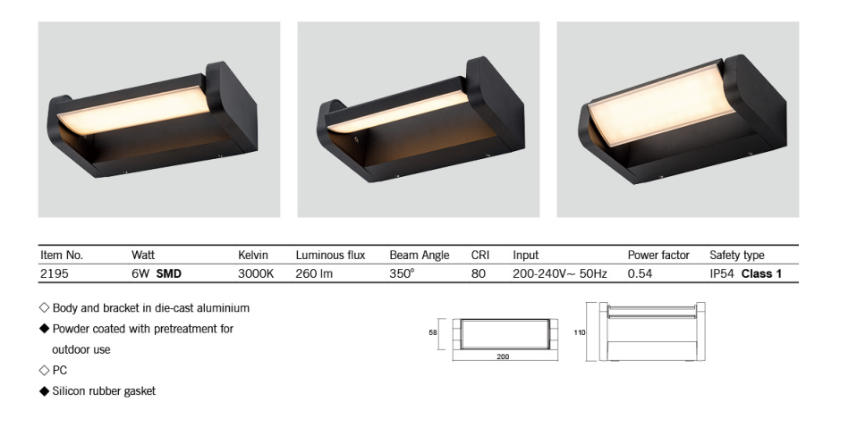 2195 LED wall light