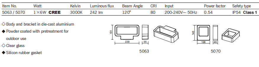 5063 LED wall light