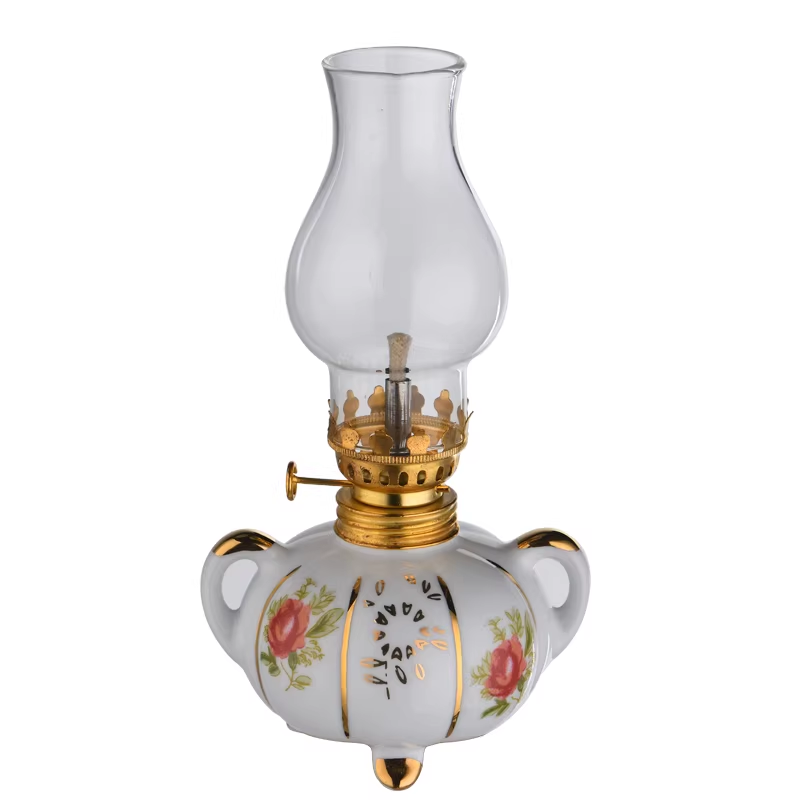 Oil-fired ceramic lamp