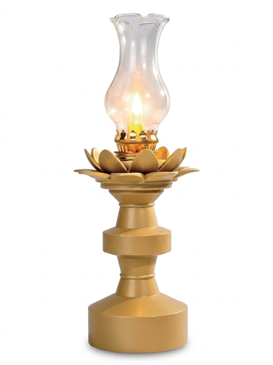 Glass Chimney Buddhist Merit Lamp